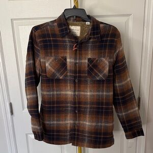 Men's Weatherproof Vintage Flannel Plaid Sherpa Lined Shirt or Jacket